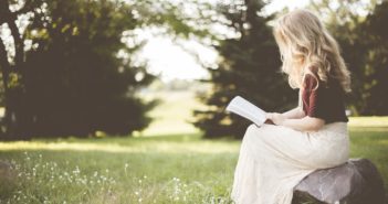 girl reading a book