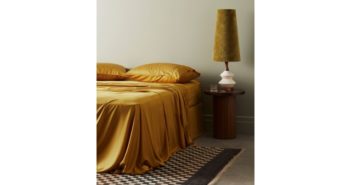 Fitted Bamboo Bed Sheets & Pillowcases: Hypoallergenic & Eco-Friendly Bedding In Saffron, Moon & Sea