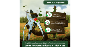 Rust-Resistant Aluminum Ratchet Pruning Shears With Ergonomic, Non-Slip Handles For All Hand Sizes