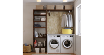 Adjustable Solid Wood Shelving With Ventilation: 5 Designs To Fix Your Laundry Room